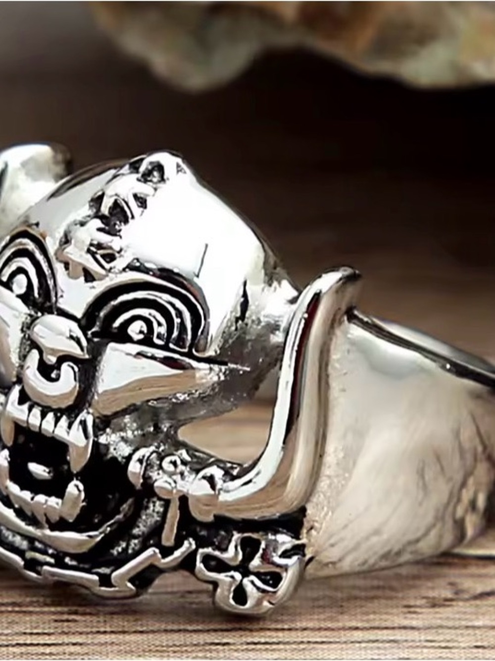 MOTORHEAD ring jewelry Silver Warpig mascot snaggletooth Lemmy Kilmister lp sz 9
